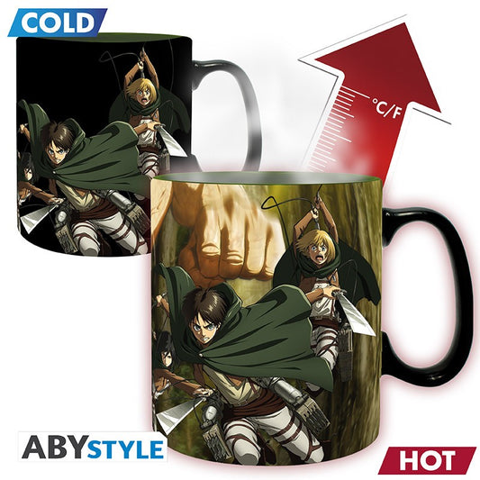 ATTACK ON TITAN - Mug Heat Change - 460 ml - Titan Eren S3