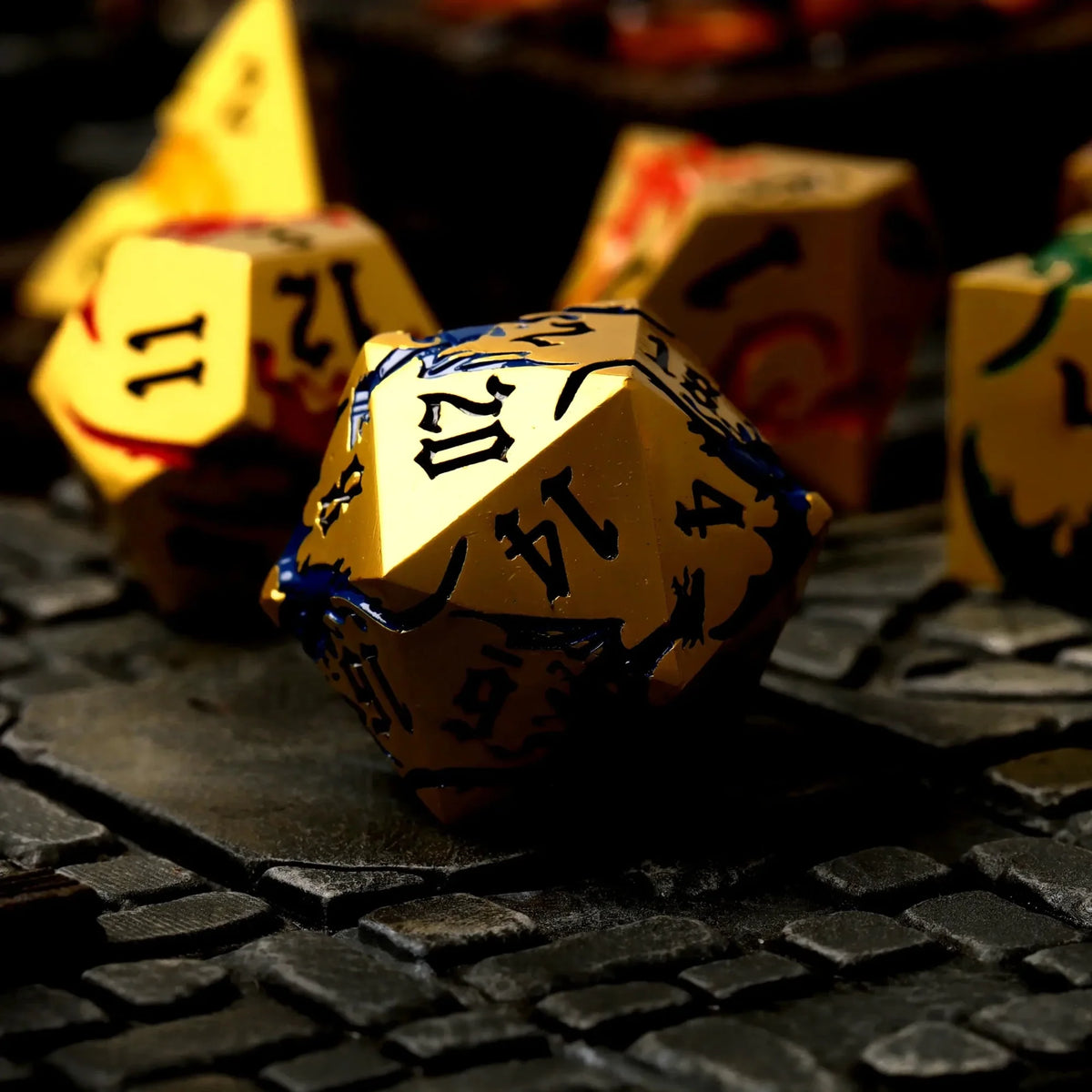 Aurum Ascension Metal RPG Dice Set