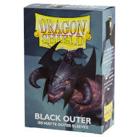 Dragon Shield - Standard Size Outer Sleeves (100): Matte Black