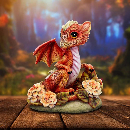 Marigold Flower Dragon Figurine 11cm