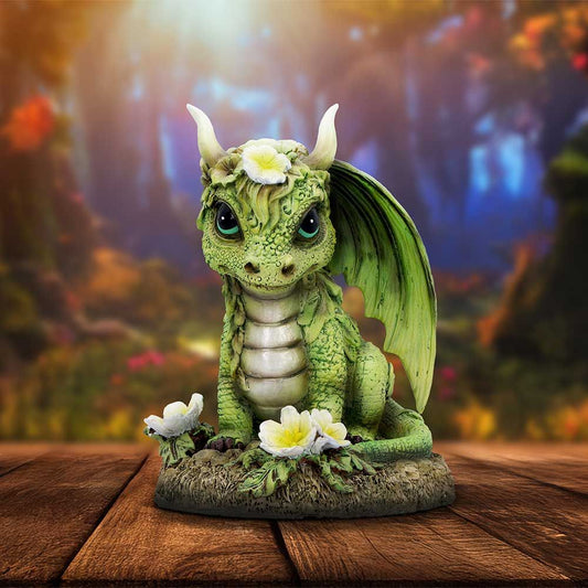 Freesia Flower Dragon Figurine 11.5cm