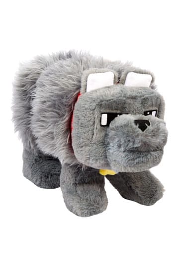 A Minecraft Movie Plush Figure Dennis the Wolf 20 cm