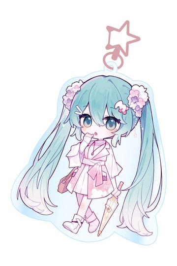 Hatsune Miku Acrylic Keychain Kawaii Summer Time
