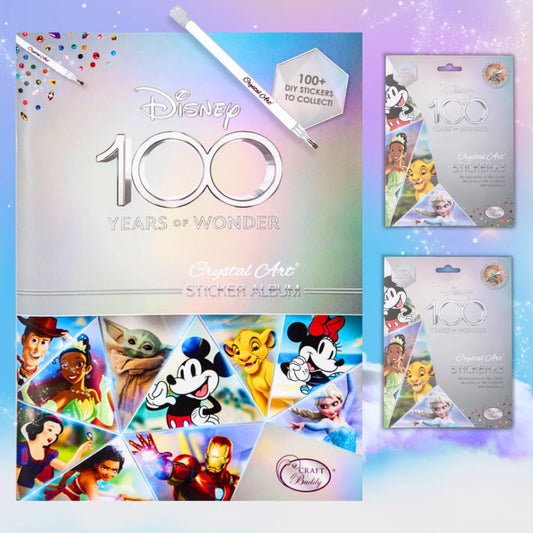 Disney 100 Crystal Art Sticker Album - Starter Pack