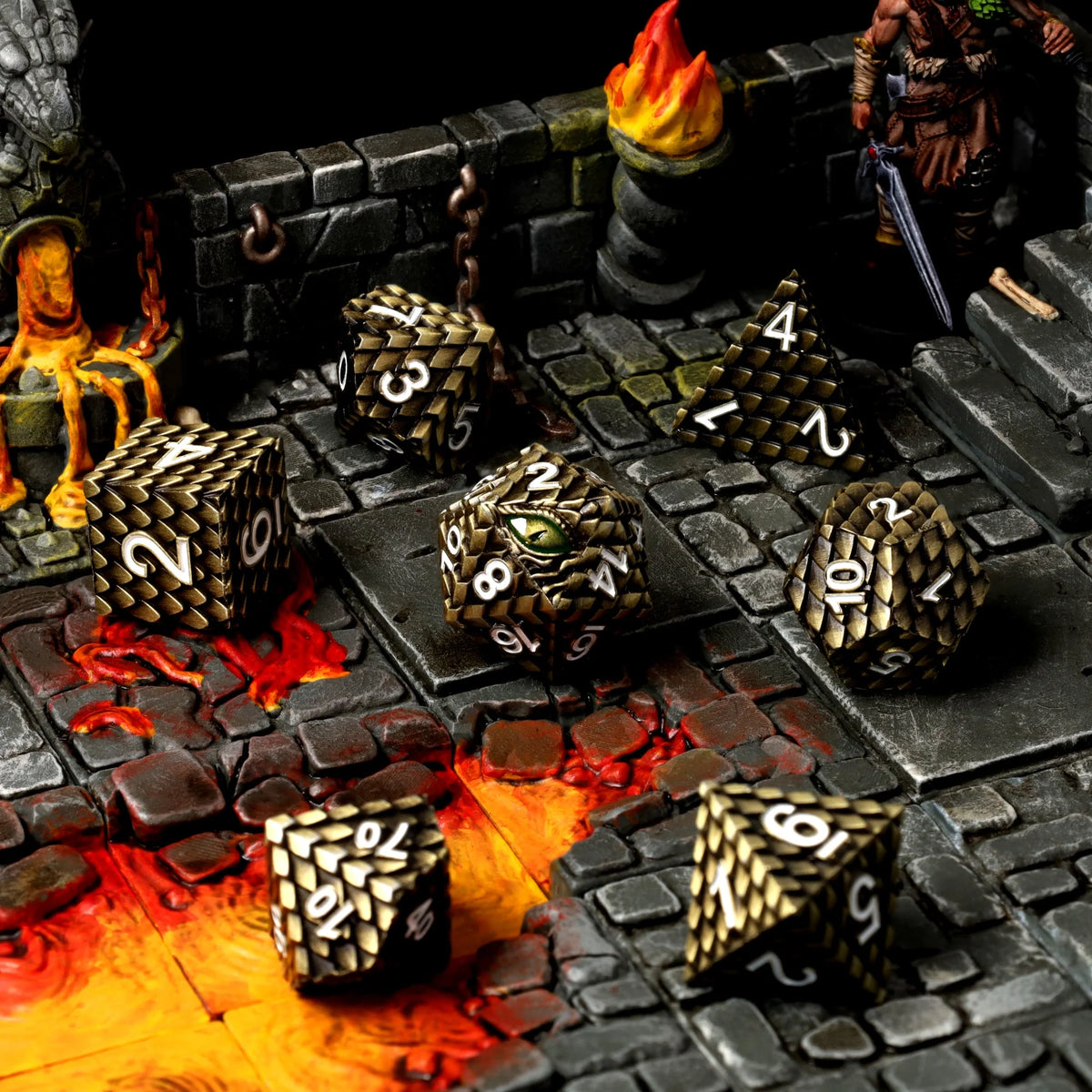 Drudaxizius Metal RPG Dice Set