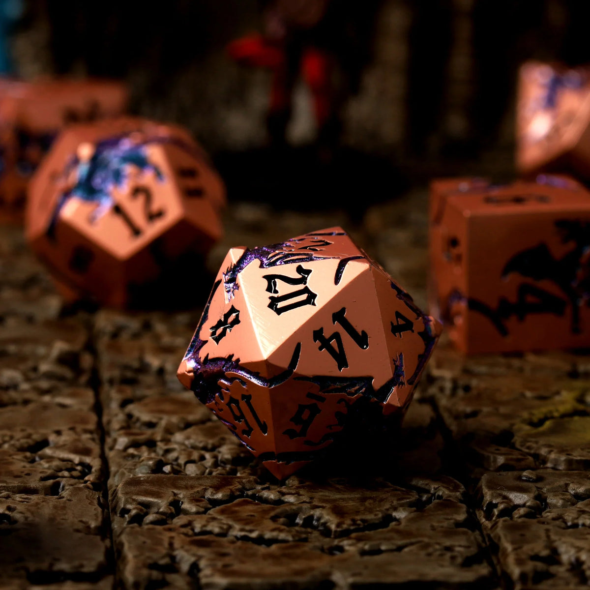 Duskwyrm Metal RPG Dice Set