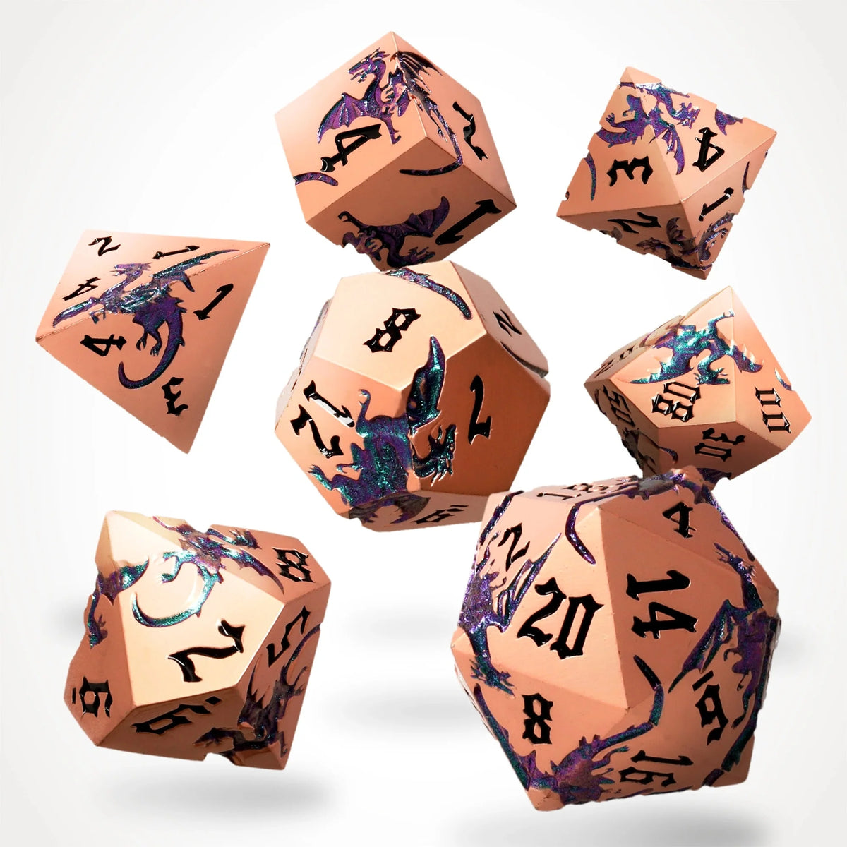 Duskwyrm Metal RPG Dice Set