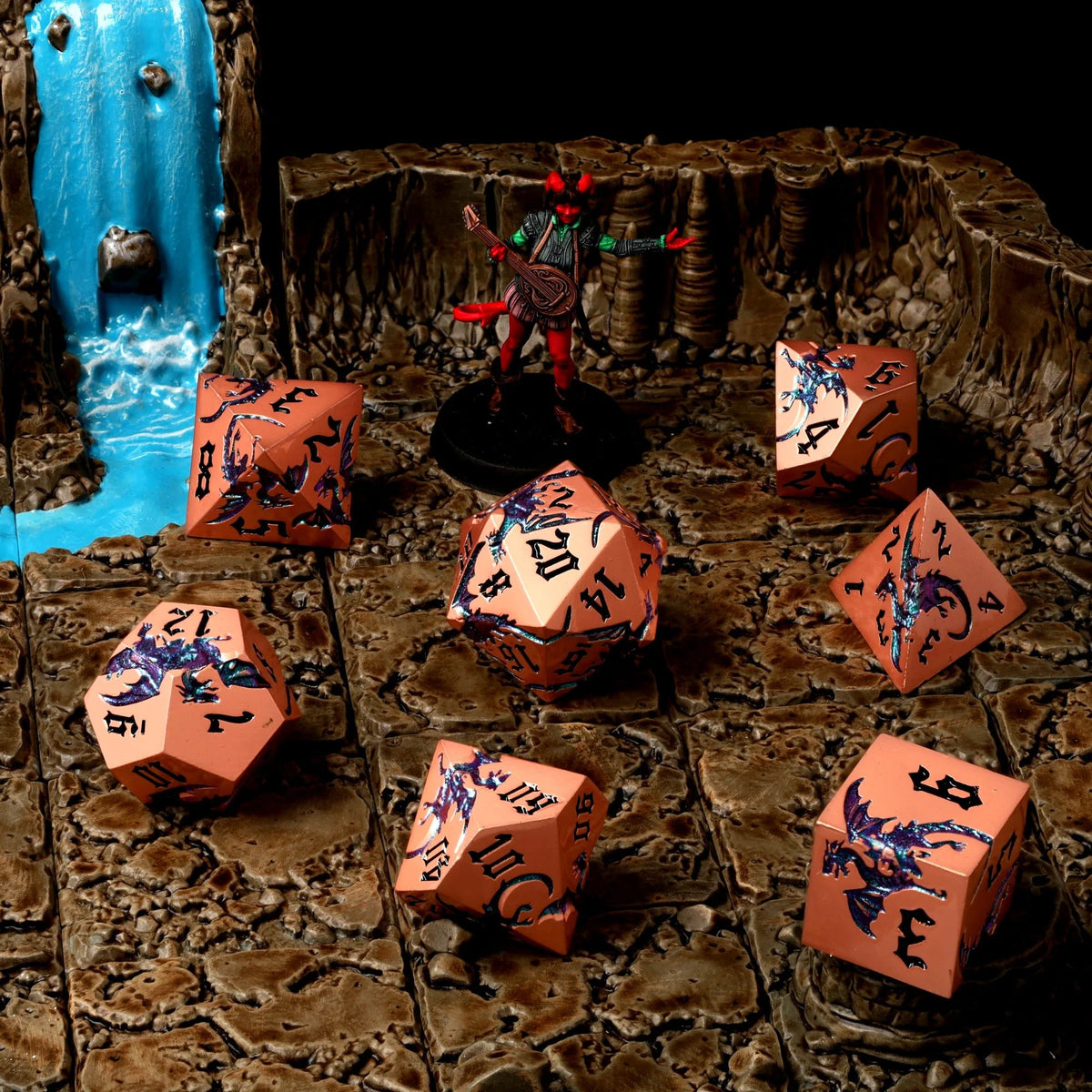 Duskwyrm Metal RPG Dice Set
