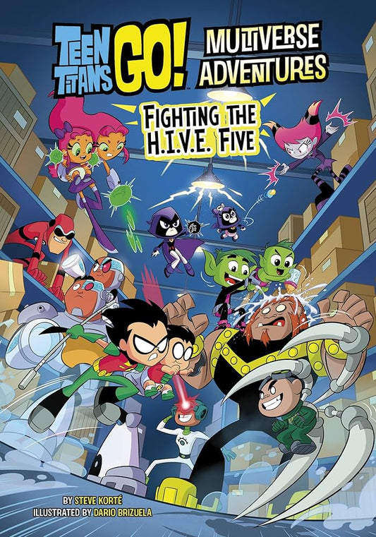 Teen Titans Go Sc Fighting the H.I.V.E. five