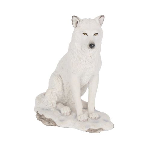 White Ghost Wolf Figurine 19.5cm