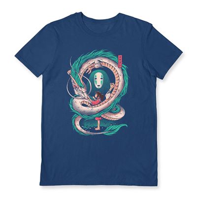 ILUSTRATA (THE GIRL AND THE DRAGON) NAVY UNISEX T-SHIRT