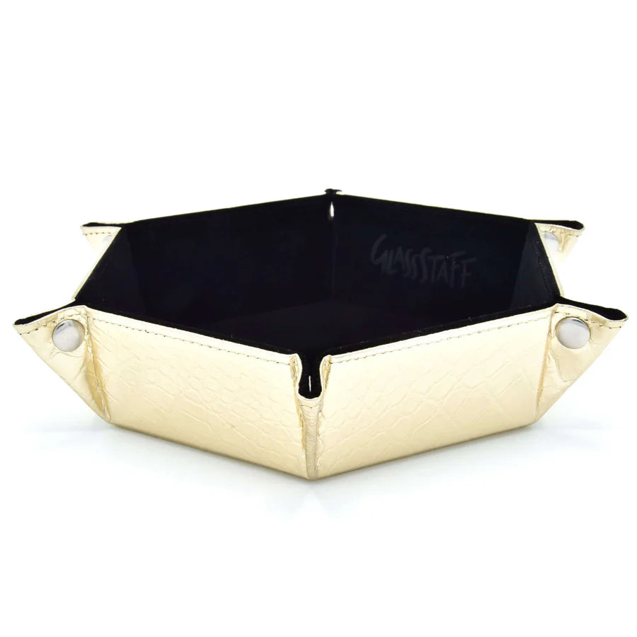 GlassStaff Hexagonal Foldable Dice Tray - Metallic Dragon Skin