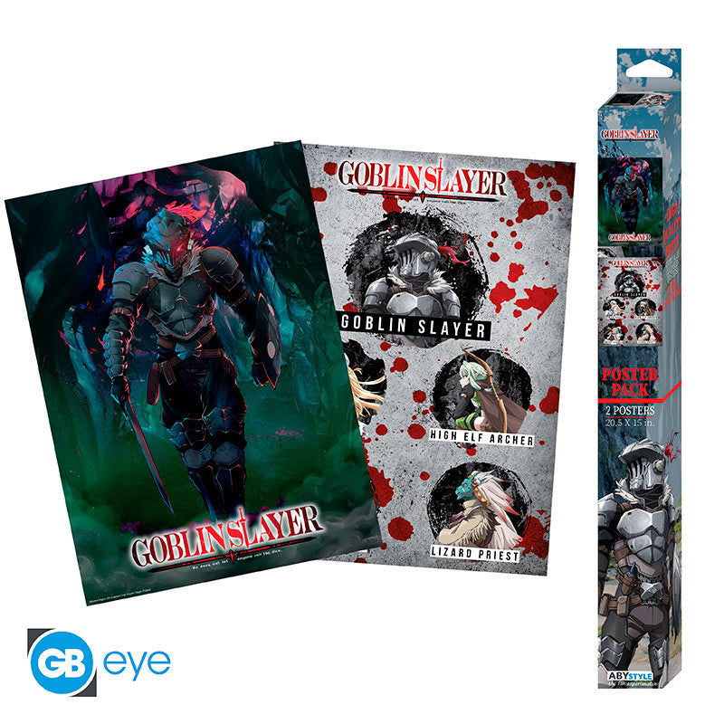 GOBLIN SLAYER Set 2 Chibi Posters Groupe & Slayer (52x38cm)