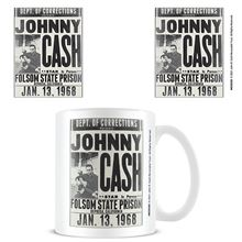 Johnny Cash (Folsom State Prison) 11oz/315ml White Mug