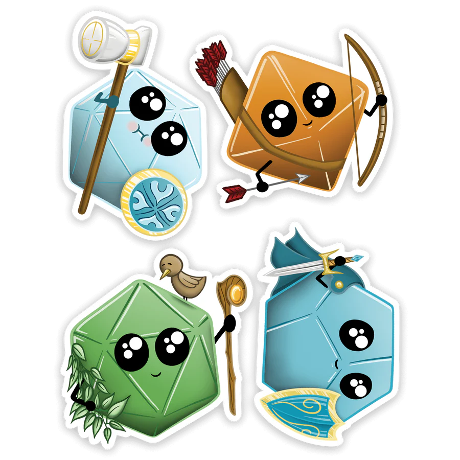 Kawaii Dice Sticker Pack 1