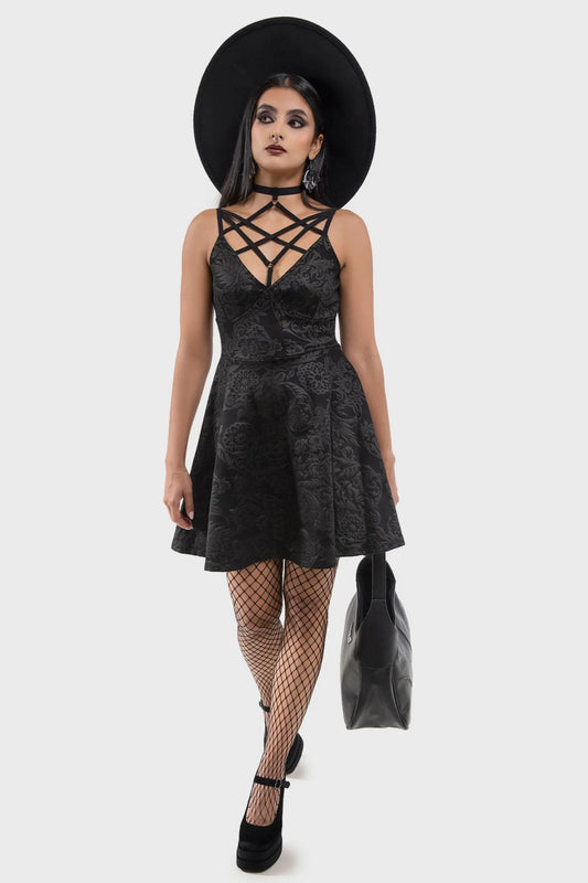 Killstar - Magica Skater Dress Black Lily