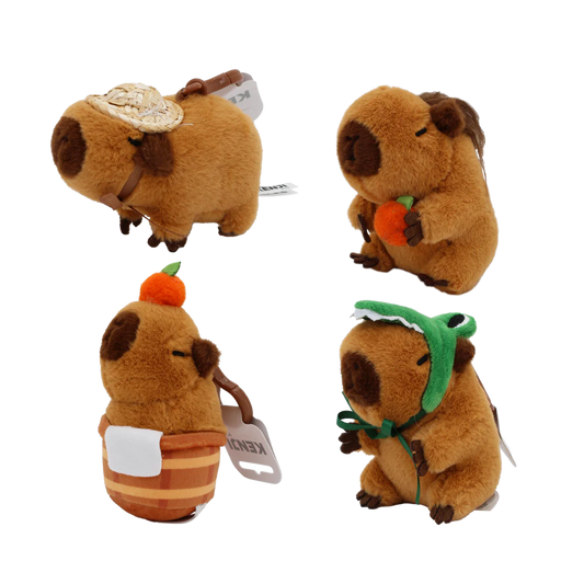 Mima Fluffy Capybara Orange Keyring
