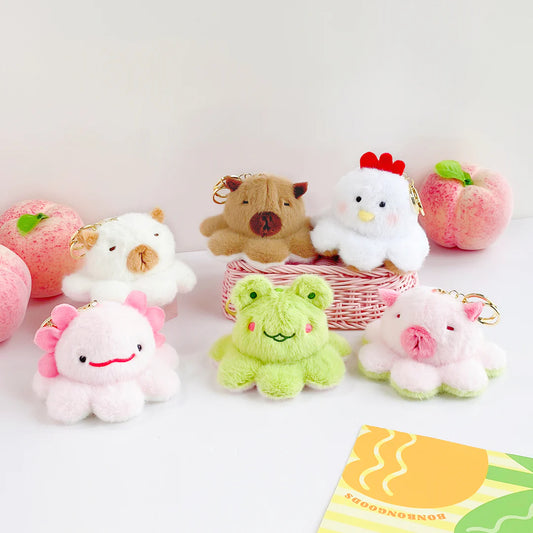 Mima Fluffy Reversible Animal Keyring