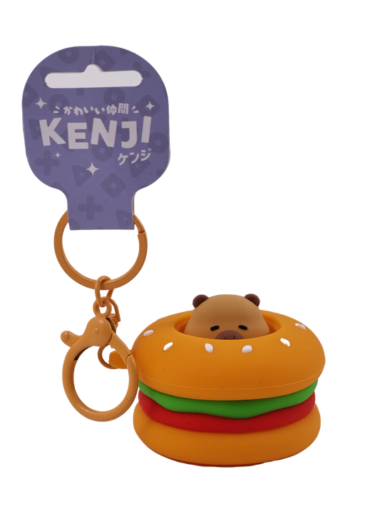 Mitoyo Hard Capybara Bakery Bagel Keyring
