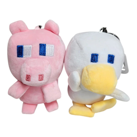 Mima Fluffy Pixel Duck Pig Keyring