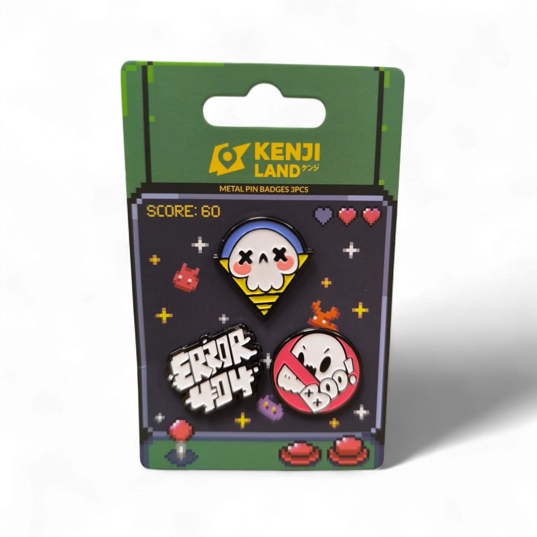 Metal Pin Badge 3pcs - Retro Arcade