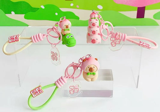 Mima Pink Capybara Keyring