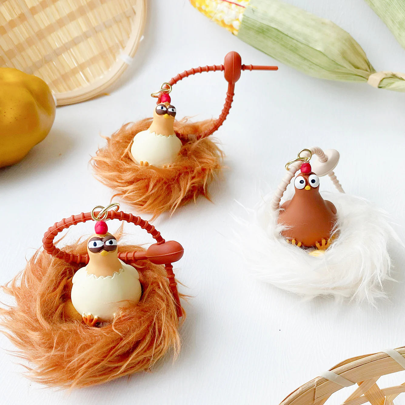 Mima Duo Chicken Nest Keyring