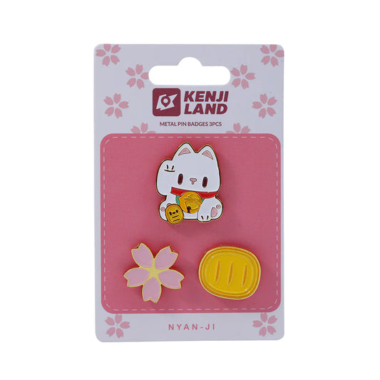 Metal Pin Badges 3pcs - Kland Nyan - Ji