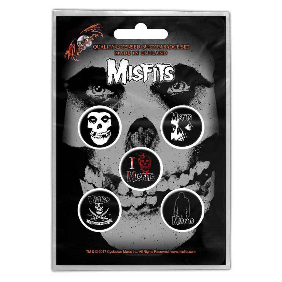 Misfits Button Badge Pack: Skull