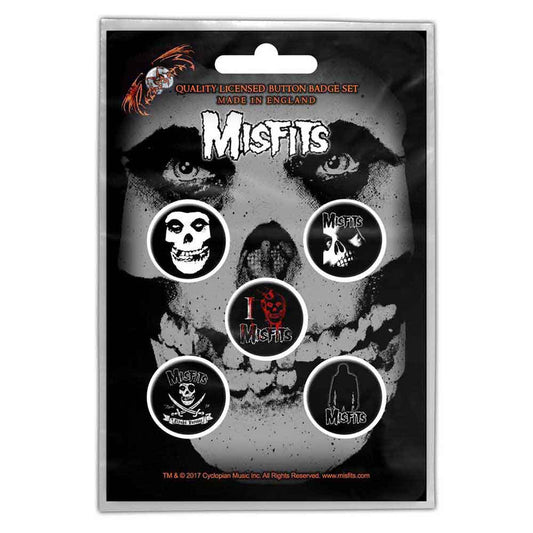 Misfits Button Badge Pack: Skull