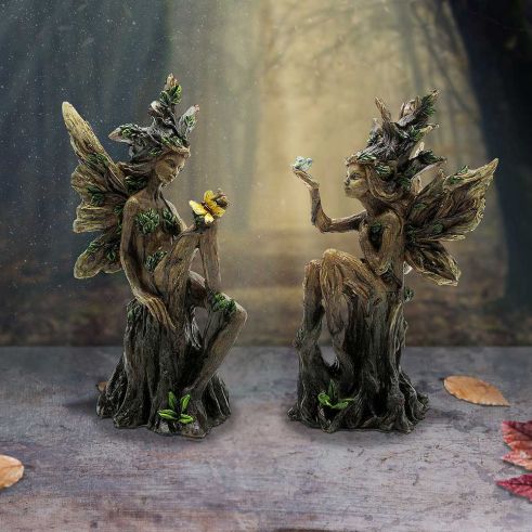 Woodland Beauty Tree Fairy Figurines (set of 2) 15.5cm