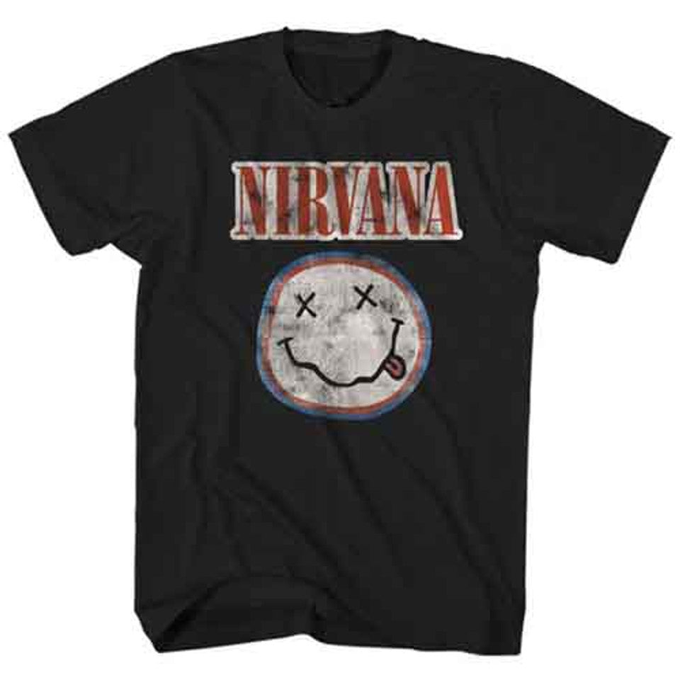 Nirvana Unisex T-Shirt: Distressed Logo (Black)