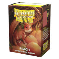 Dragon Shield - Dual Matte Standard Size Sleeves 100pk - Peach Piip