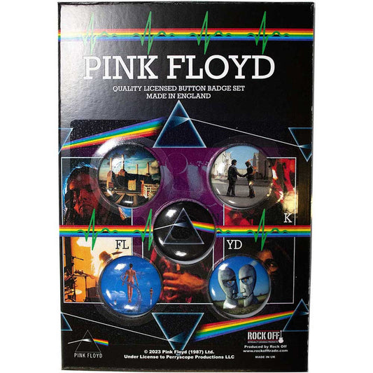 Pink Floyd Button Badge Pack: Album Covers