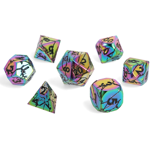 Prismshock Metal RPG Dice Set