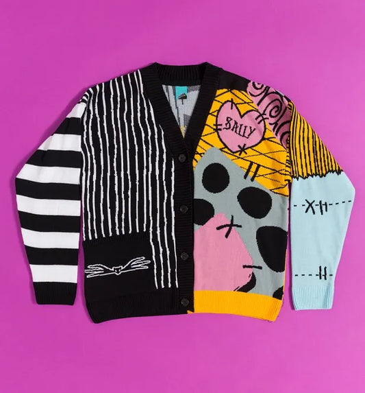 Disney Nightmare Before Christmas Patchwork Cardigan