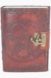 Pentagram Leather Embossed Journal & Lock