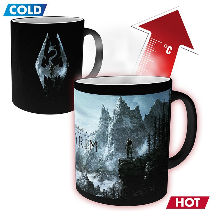 SKYRIM Mug heatchange Dragon Symbol