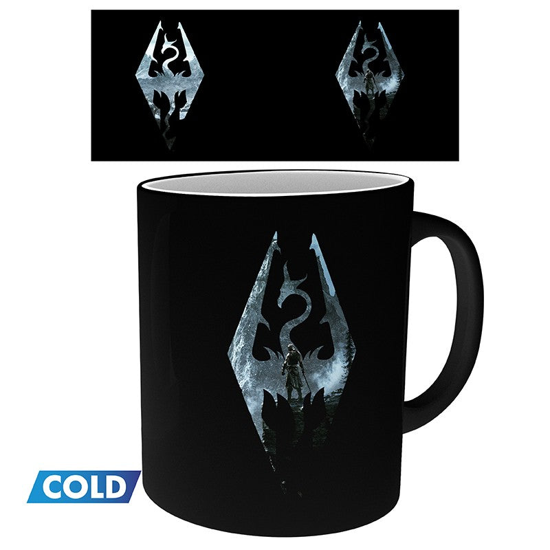 SKYRIM Mug heatchange Dragon Symbol