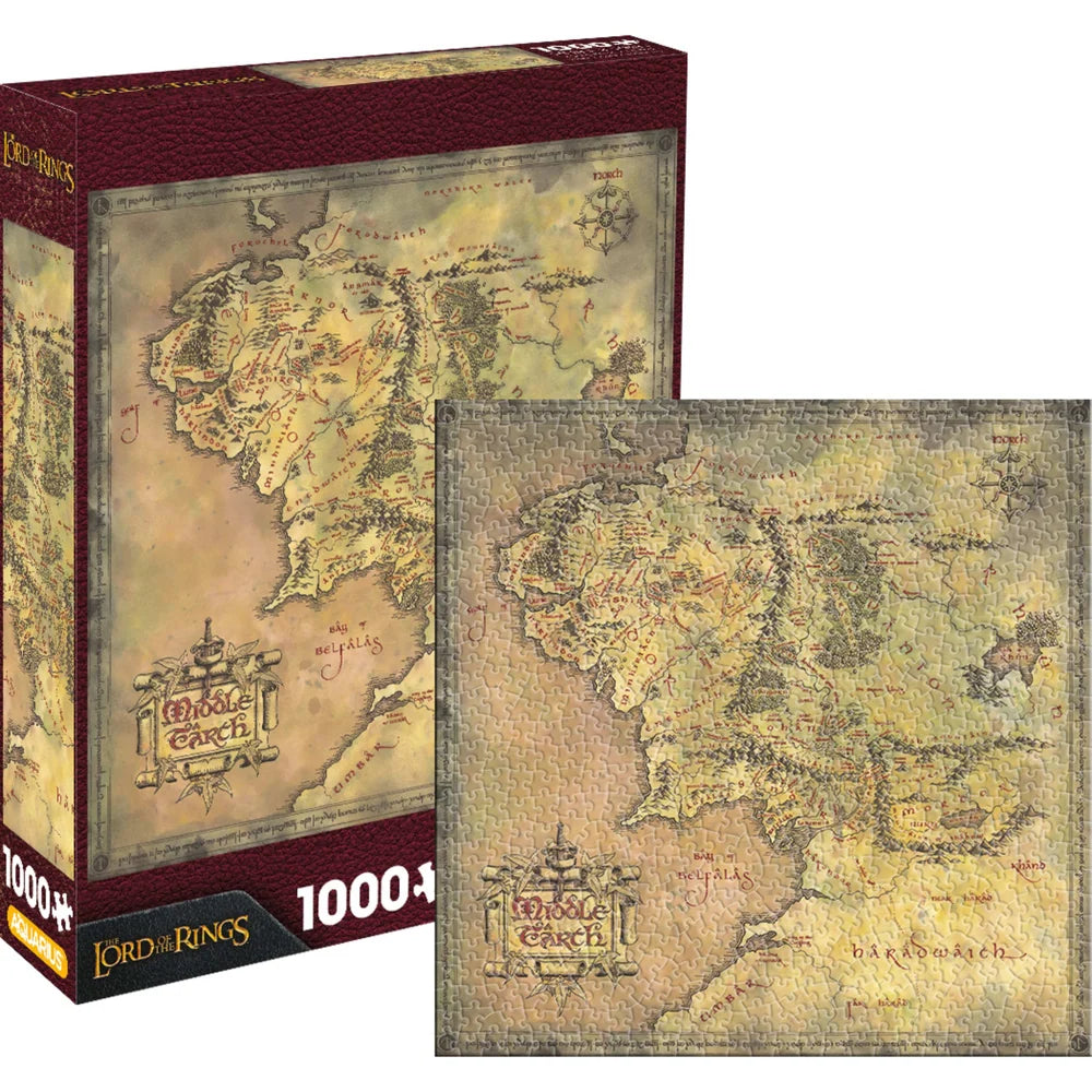 Lord of The Rings Heat Stamp Map 1000 Piece Jigsaw Puzzle