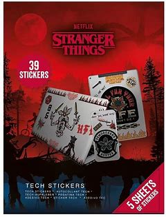 STRANGER THINGS (THE UPSIDE DOWN) TECH STICKERS