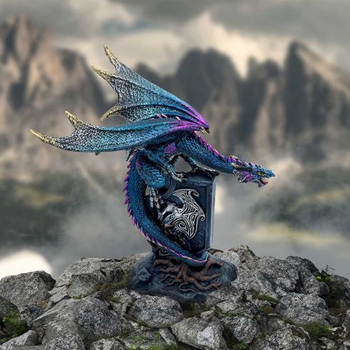 Draconic Dragon on Sigil Figurine 17.5cm