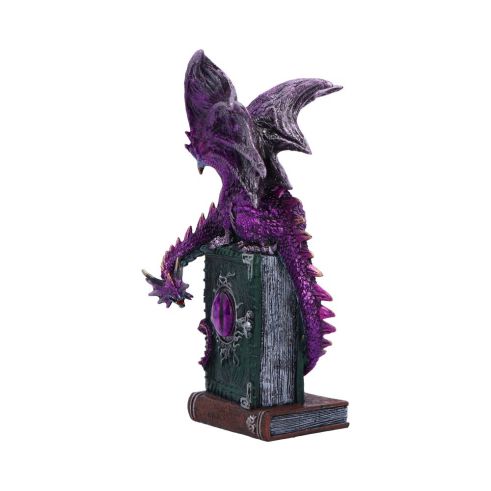 Dragon Fable Purple Dragon on Book Figurine 24cm