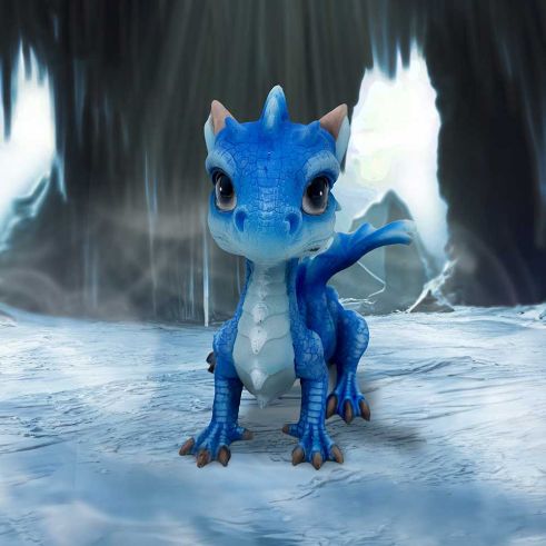 Ice Dragonling Blue Dragon Figurine 12.3cm