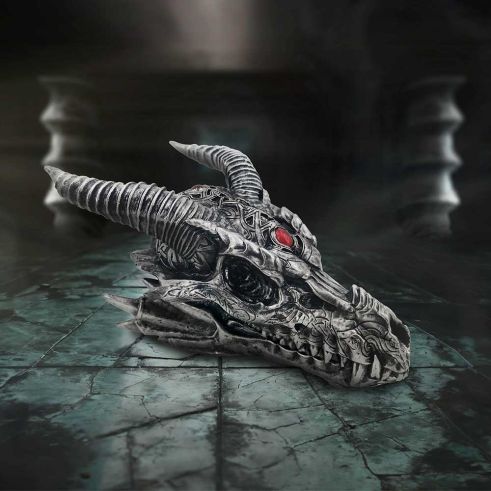 Tribal Flame Dragon Skull Head 21.5cm