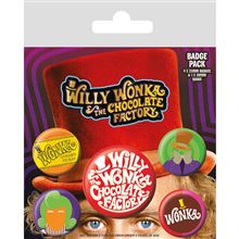 WILLY WONKA & THE CHOCOLATE FACTORY - BADGE PACK