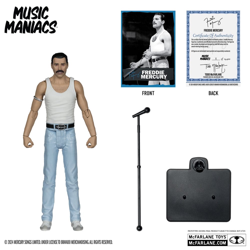 Metal Music Maniacs Action Figure - Freddy Mercury 15cm
