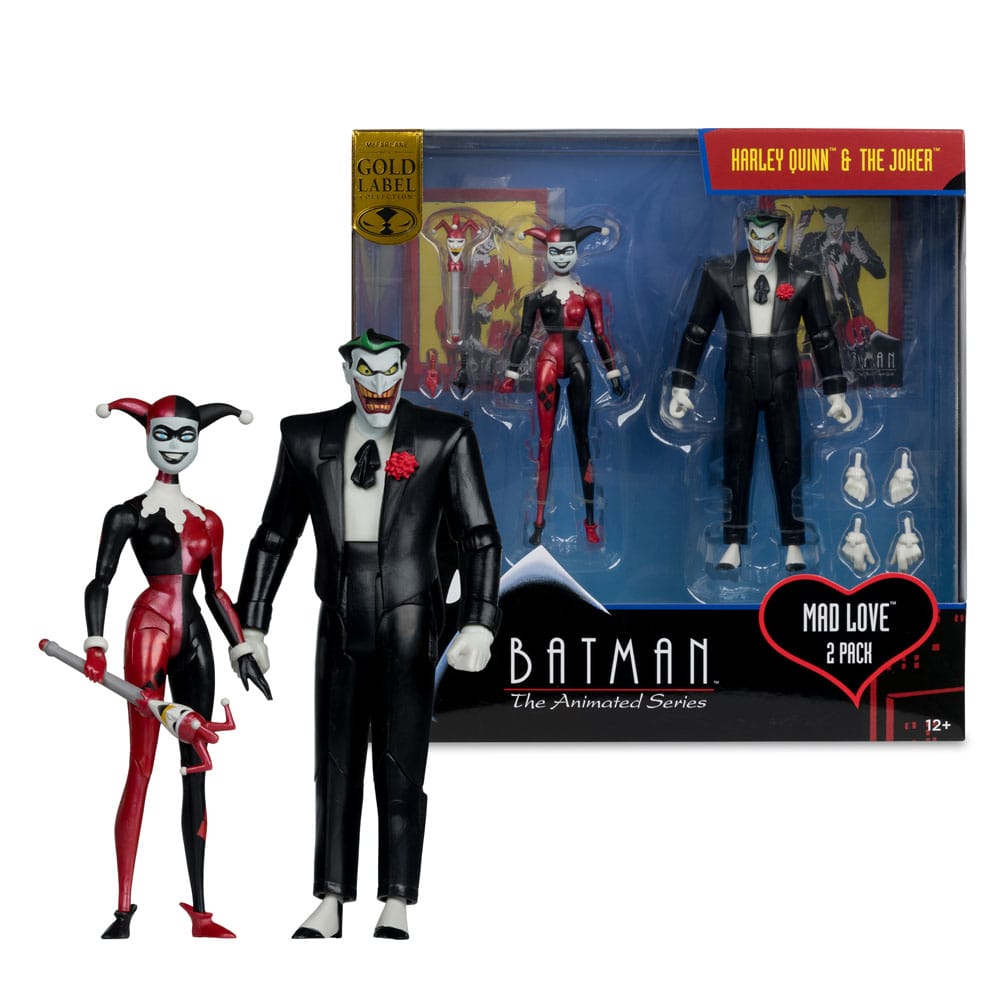 Batman: The Animated Series DC Direct Action Figures Harley Quinn & The Joker (Mad Love) (Gold Label) 18 cm