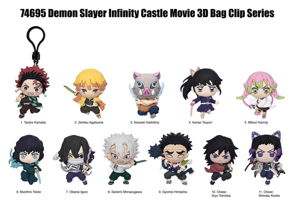 Demon Slayer 3D Foam Blind Bag Clips Infinity Castle Serie 1