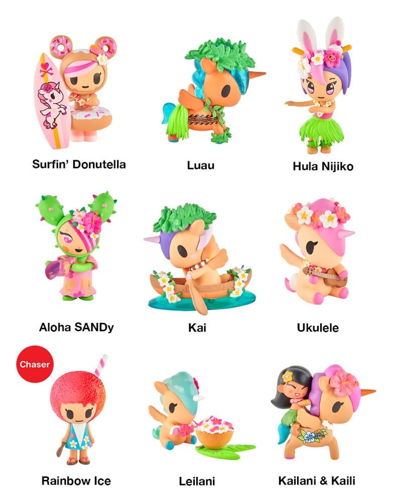 Unicorno Blind Box Figures Assortment Hawaiian Ohana 7 cm